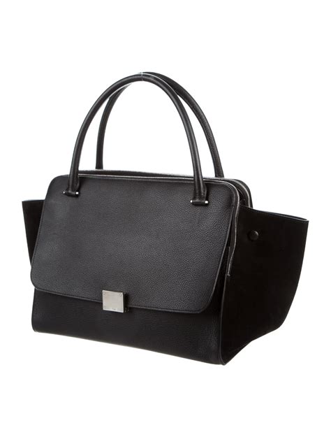 celine zipper trapeze tote|real real celine tote bags.